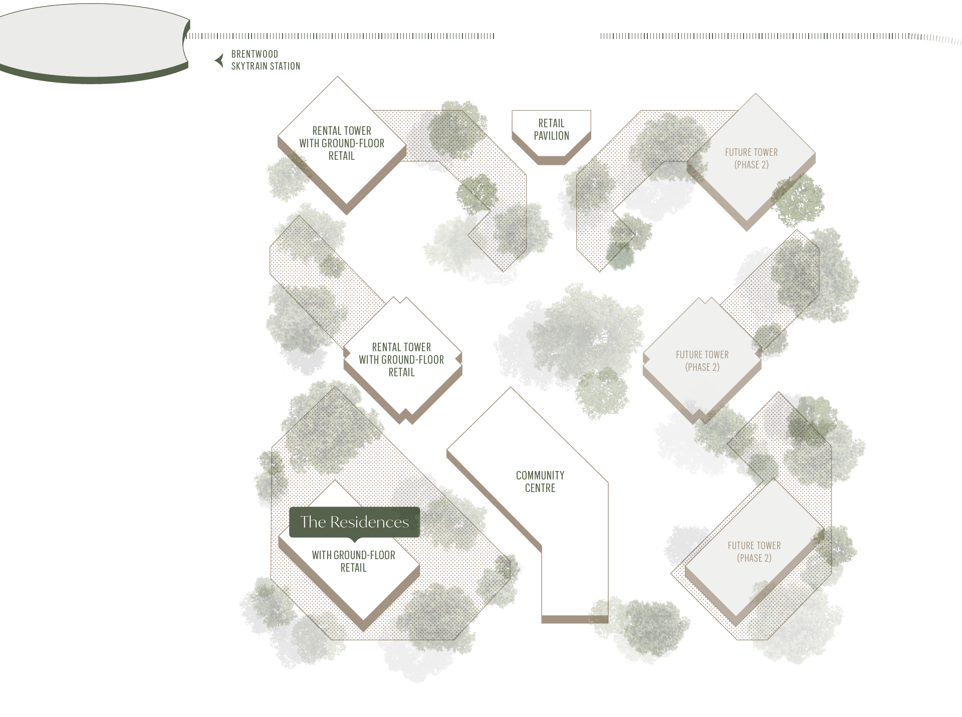 Siteplans zone showing buildings with names